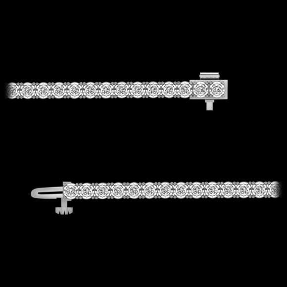 TENNIS BRACELETS 1 CARAT TW GENUINE DIAMOND CIRCLE LINK❗100% GUARANTEED❗️NEW - Picture 4 of 14